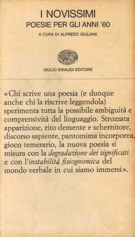 I novissimi. Poesie per gli anni '60. A cura di …