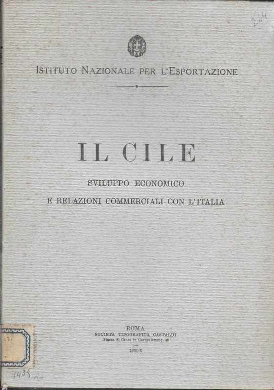Il Cile, sviluppo economico e relazioni commerciali con l'Italia.