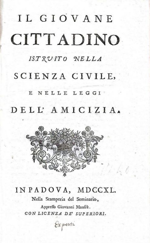 Il Giovane cittadino istruito nella scienza civile e nelle leggi …