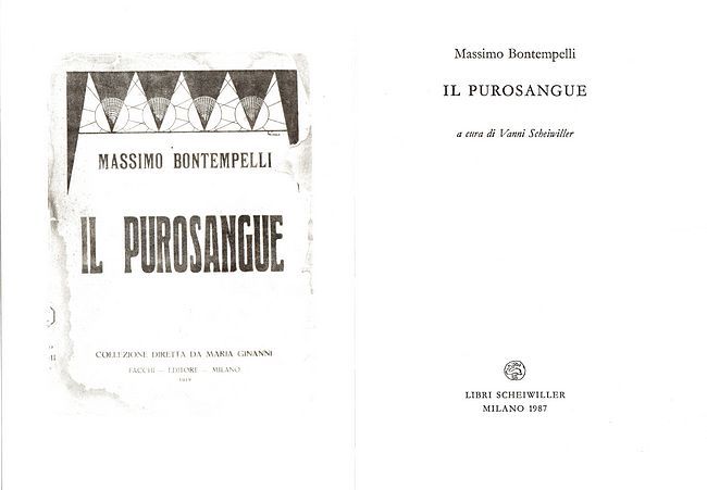 Il purosangue. A cura di Vanni Scheiwiller.