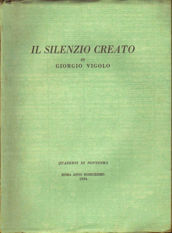 Il silenzio creato.