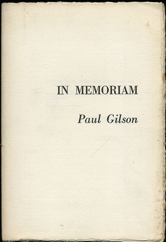 In Memoriam Paul Gilson (Melodies Compsées Par Marius Constant, Jean …