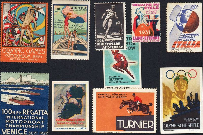 Insieme 10 Chiudilettera di vari sport e manifestazioni. Tutti a …
