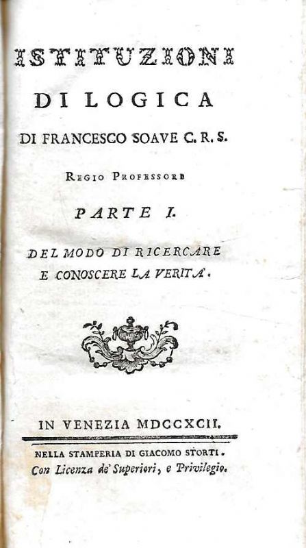 Istituzioni di logica (Voll. I-II), Istituzioni di Metafisica (Vol. III), …