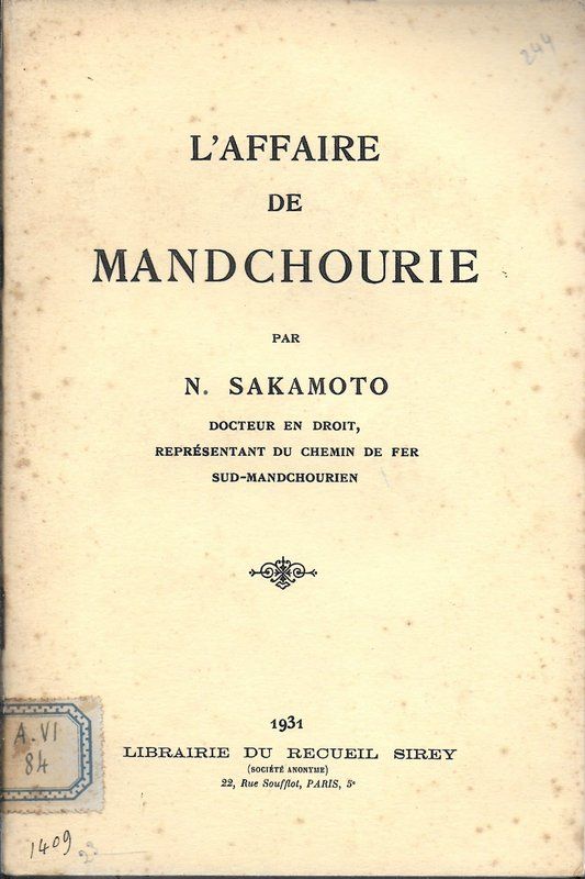 L'Affaire de Mandchourie.