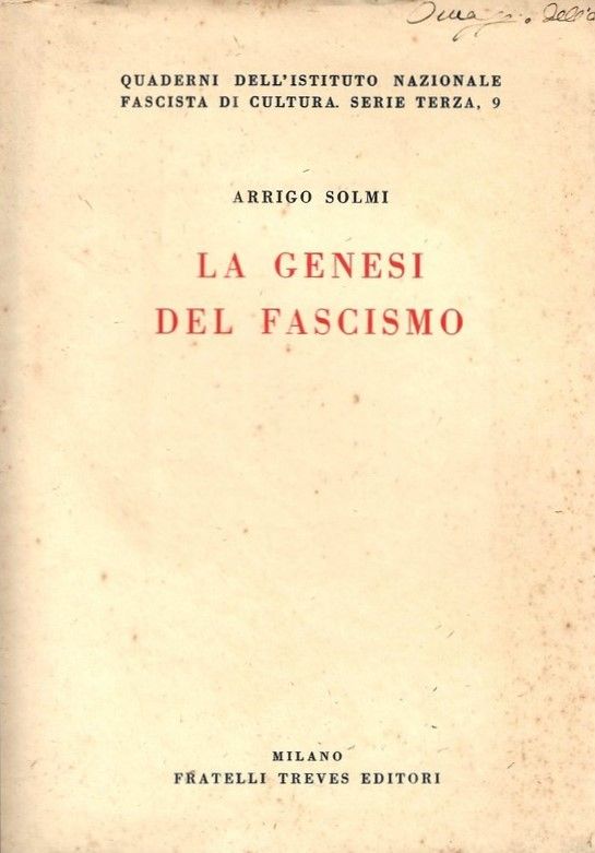 La genesi del fascismo.