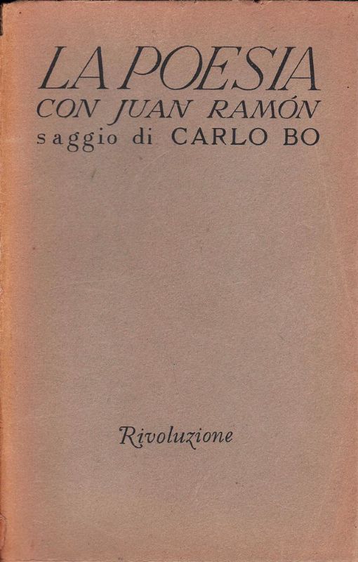La poesia con Juan Ramòn.