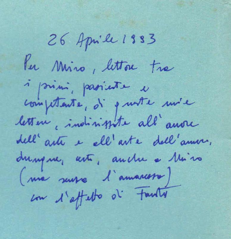 'La villeggiatura, ovvero Breviario sentimentale'. Lettere, cartoline + 1 Calepino …