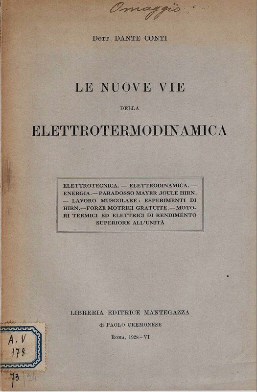 Le nuove vie della elettrotermodinamica.