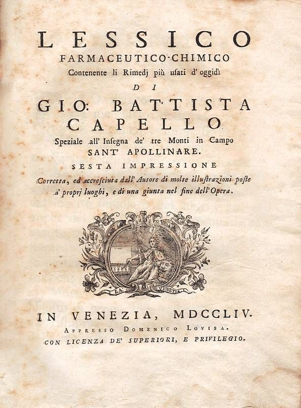 Lessico farmaceutico - chimico contenente li rimedj più usati d'oggi …