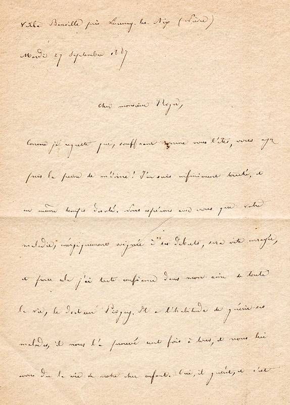 Lettera autografa firmata.