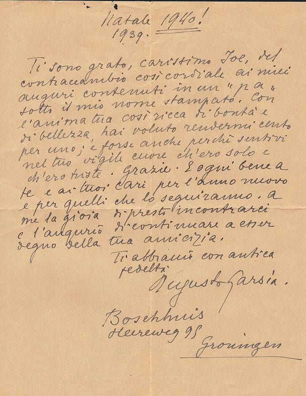 Lettera autografa firmata.