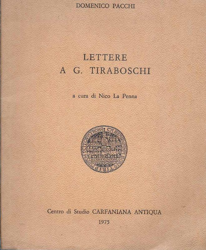 Lettere a G. Tiraboschi. (a cura di Nico La Penna).