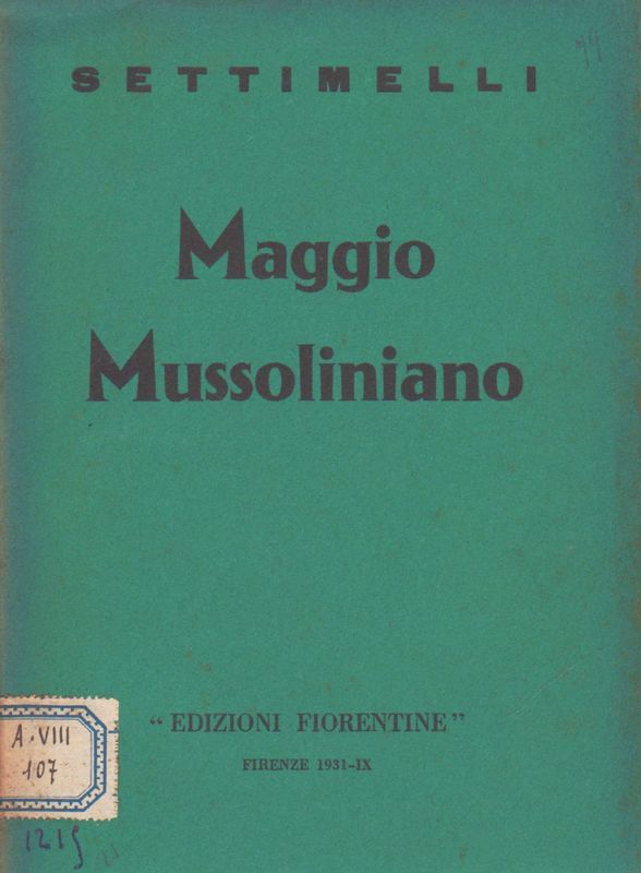 Maggio Mussoliniano.