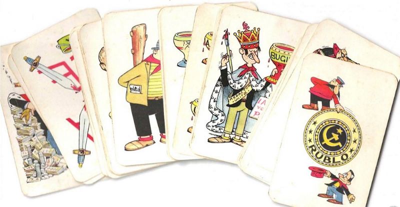 Mazzo di 40 carte da 'Briscola' disegnate da Jacovitti, pubblicate …