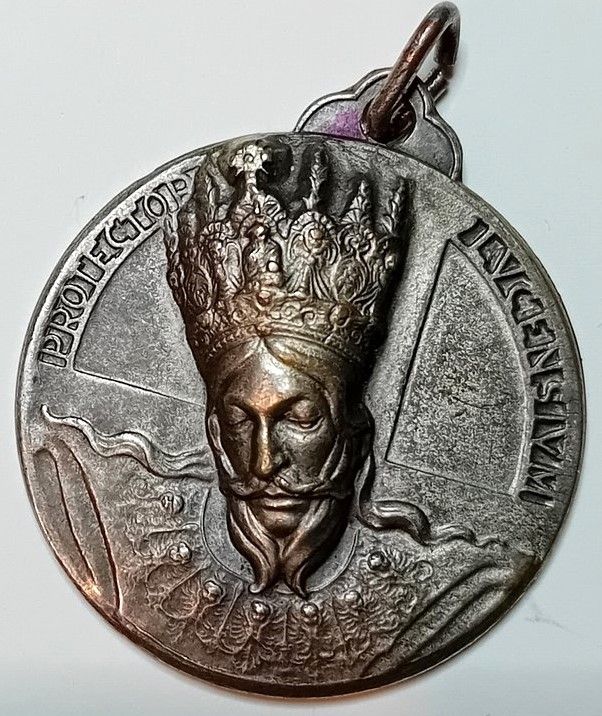 Medaglia in bronzo argentato raffigurante in bassorilievo il Volto Santo …