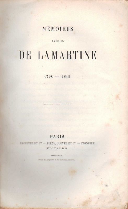 Mémoires inédits (.) 1790-1815.