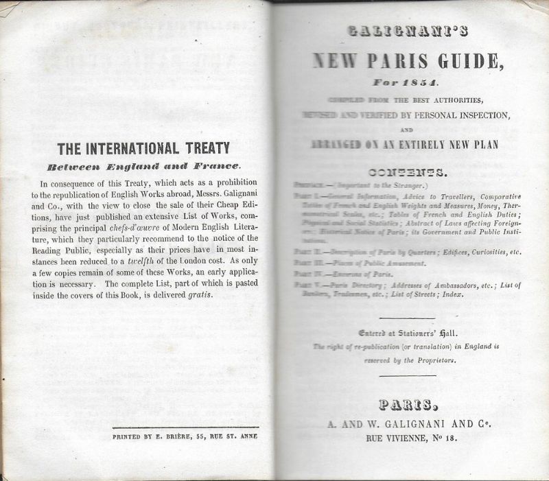 New Paris Guide for 1854.