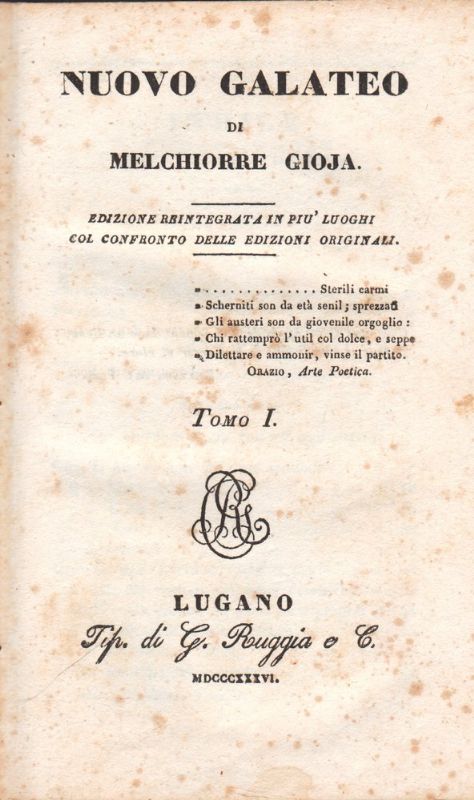 Nuovo Galatea (.) Edizione reintegrata in più luoghi col confronto …