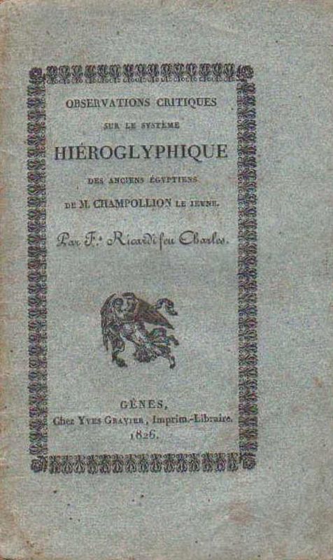 Observations critiques sur le système hiéroglyphique des anciens égyptiens de …