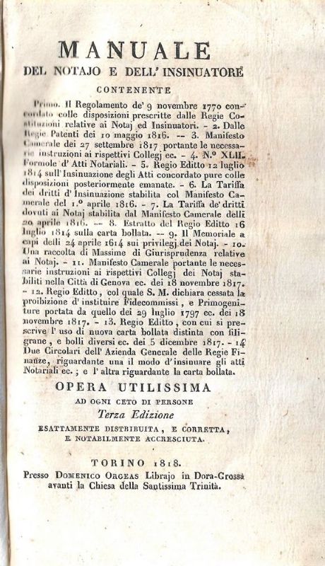 Opera utilissima ad ogni ceto di persone, terza edizione esattamente …