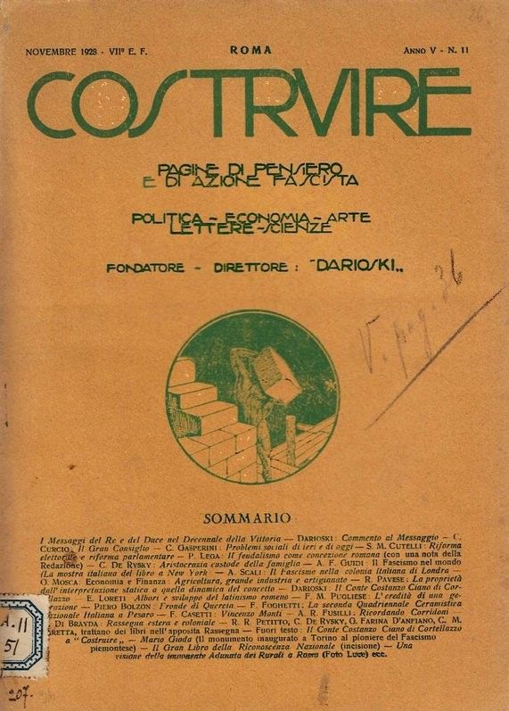 Pagine di pensiero e di azione fascista. Fondatore - Direttore …