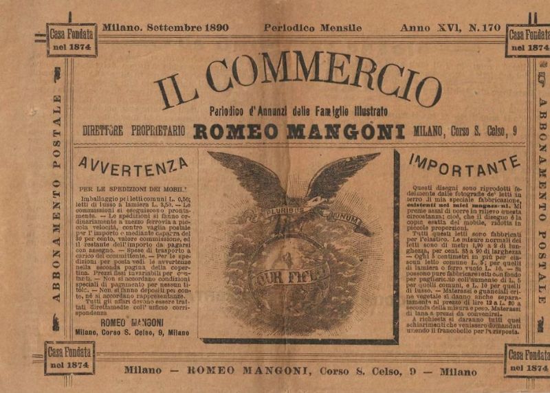 Periodico mensile d'Annunzi delle Famiglie illustrato. Diretore-Proprietario Romeo Mangoni - …