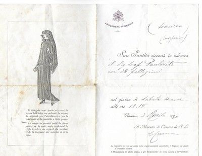 Pieghevole, in facciata in parte a stampa e completato calligraficamente …