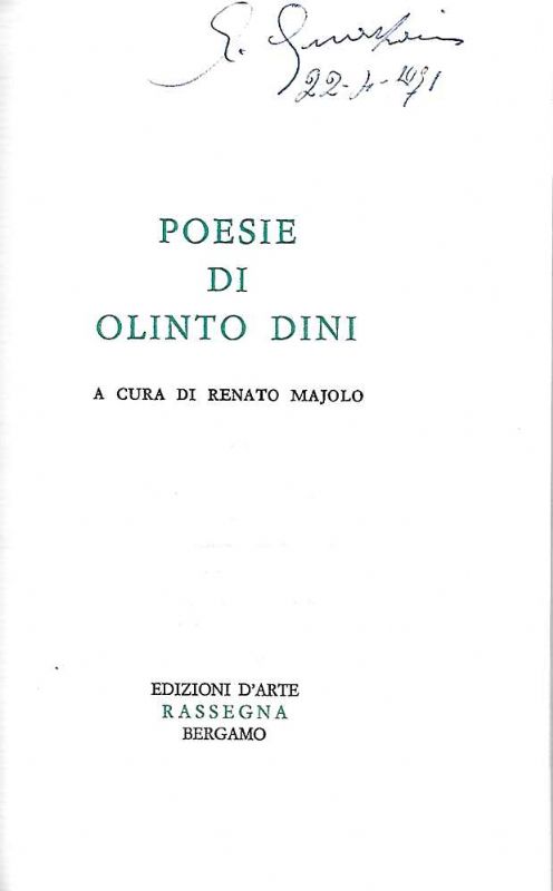 Poesie - A cura di Renato Majolo.