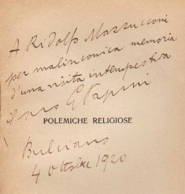 Polemiche religiose (1908 - 1914).