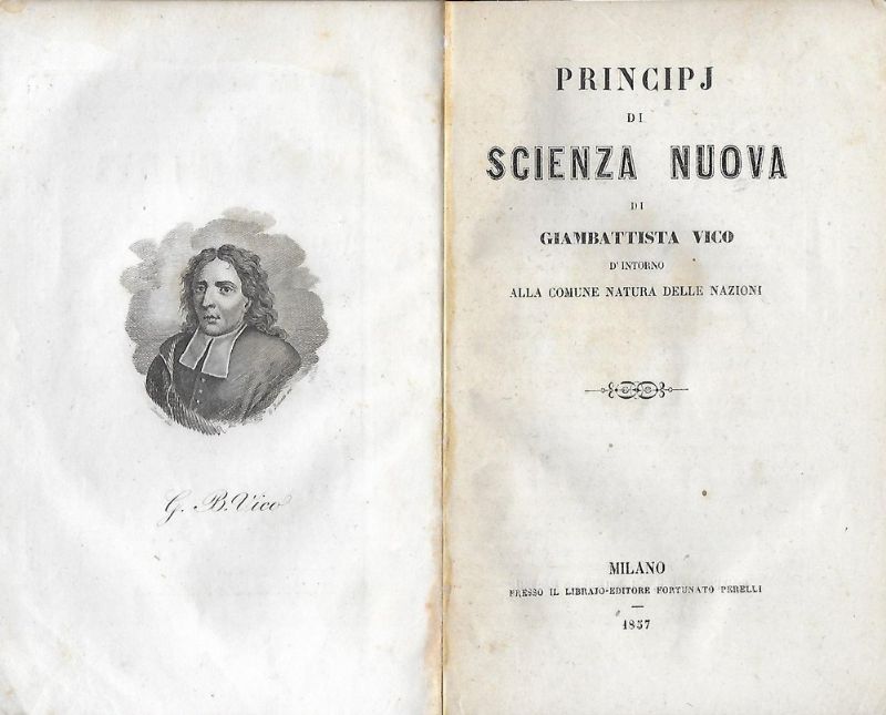 Principj di scienza nuova. d'intorno alla comune natura delle nazioni.