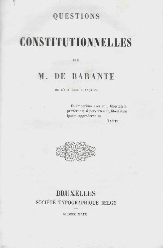 Questions Constitutionnelles.