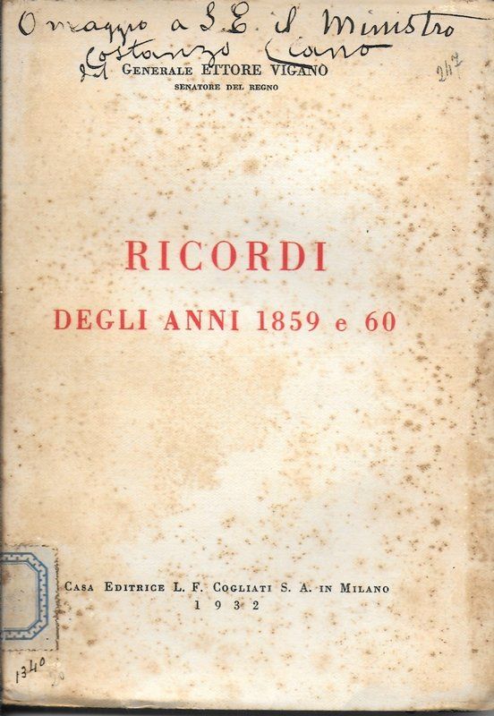 Ricordi degli anni 859 e 60.