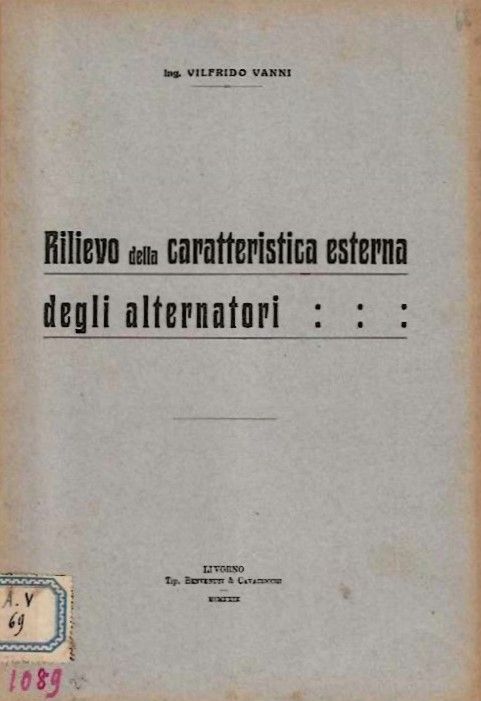 Rilievo della caratteristica esterna degli alternatori.