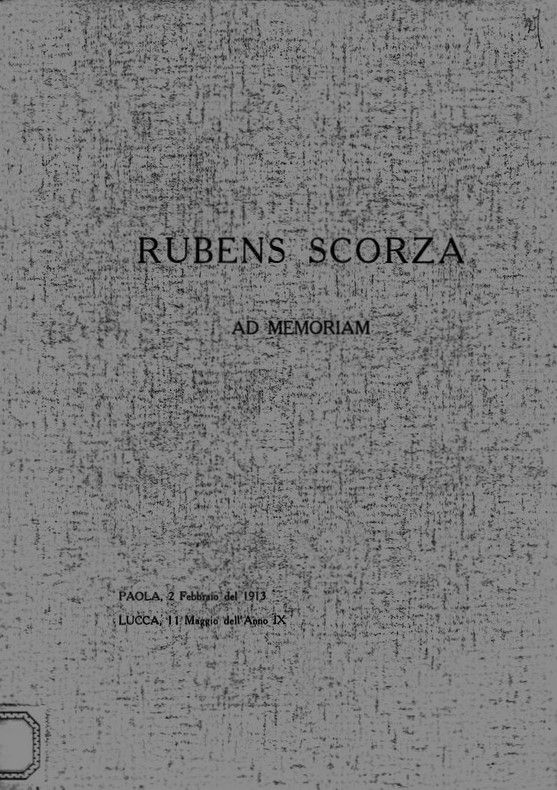 Rubens Scorza - ad Memoriam - Paola 2 Febbraio del …