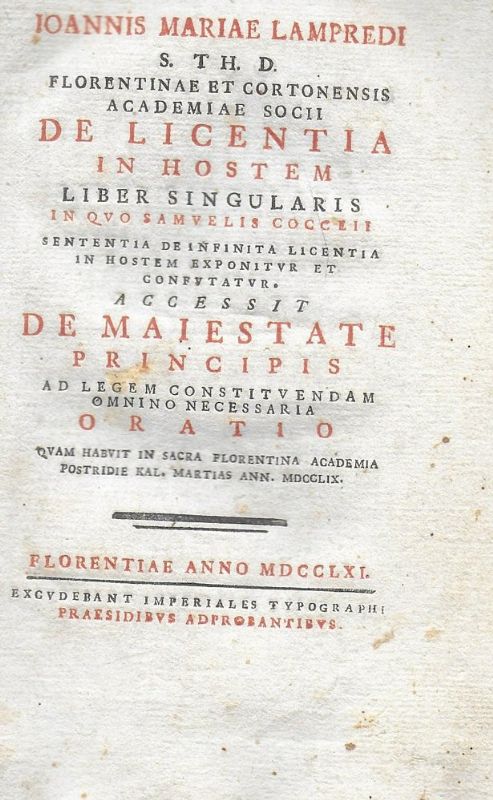 S.TH.D. Florentinae cortonensis academiae socii D e licenta in hostem …