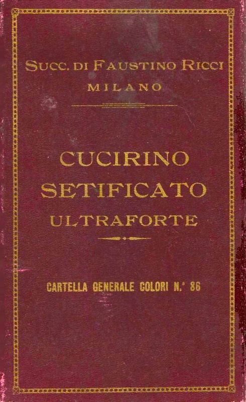 Succ. di Faustino Ricci - Milano. Cartella generale dei colori.