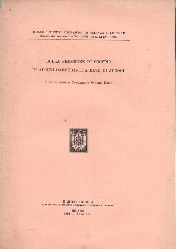 Sulla pressione di scoppio di alcuni carburanti a base di …