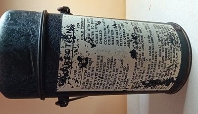 Thermos per alimenti truppe aviotrasportate inglesi seconda guerra mondiale 1943.