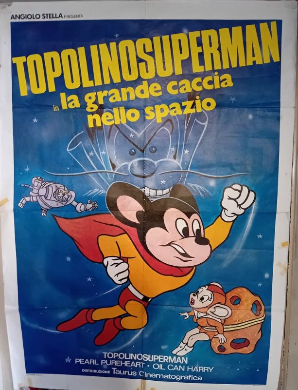 Topolino Supermann, Peral Pureheart . Oil Can Harry. Distribuzione Taurus …