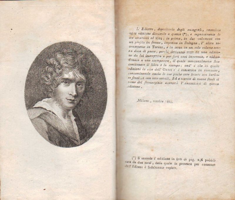 Ultime lettere di Jacopo Ortis. Terza edizione.