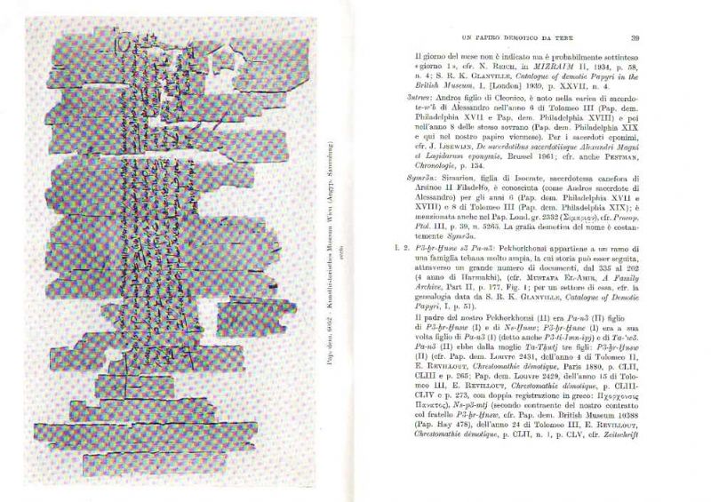 Un papiro demotico da Tebe nel Kunsthistorisches Museum di Wien.