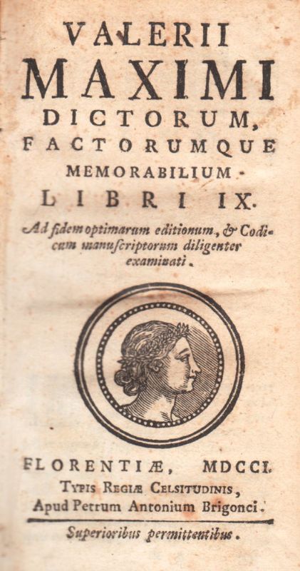 Valerii Maximi Dictorum, factorumque memorabilium libri IX. Ad fidem optimarum …