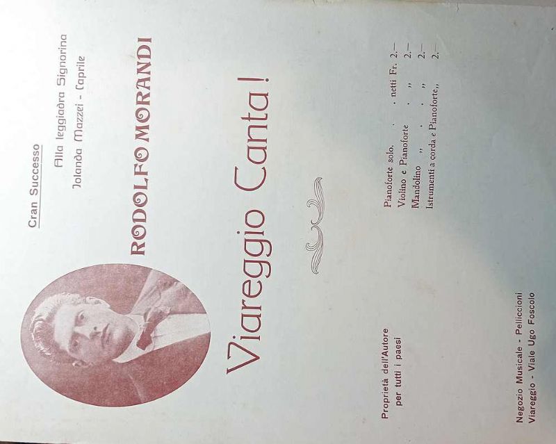Viareggio Canta. - Alla leggiadra Signorina Jolanda Mazzei - Caprile.