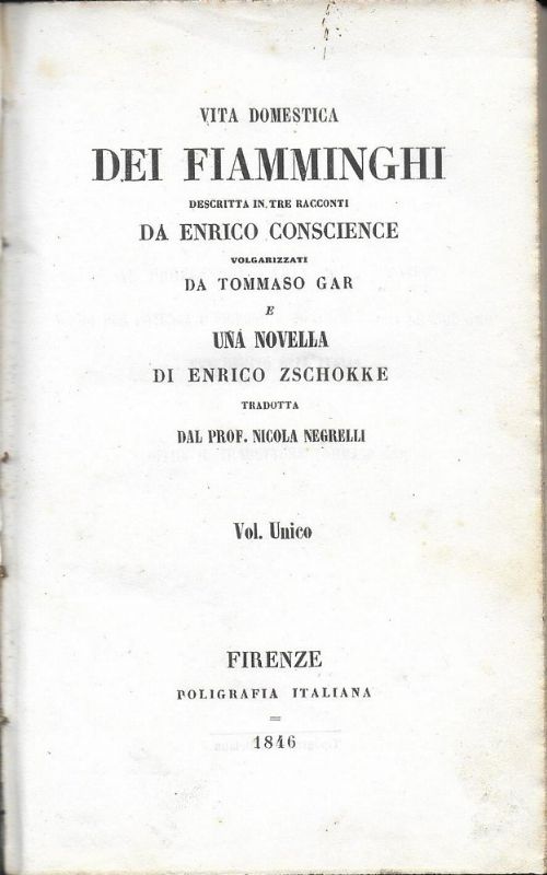 Vita domestica descritta in tre racconti, volgarizzati da Timmaso Gar …