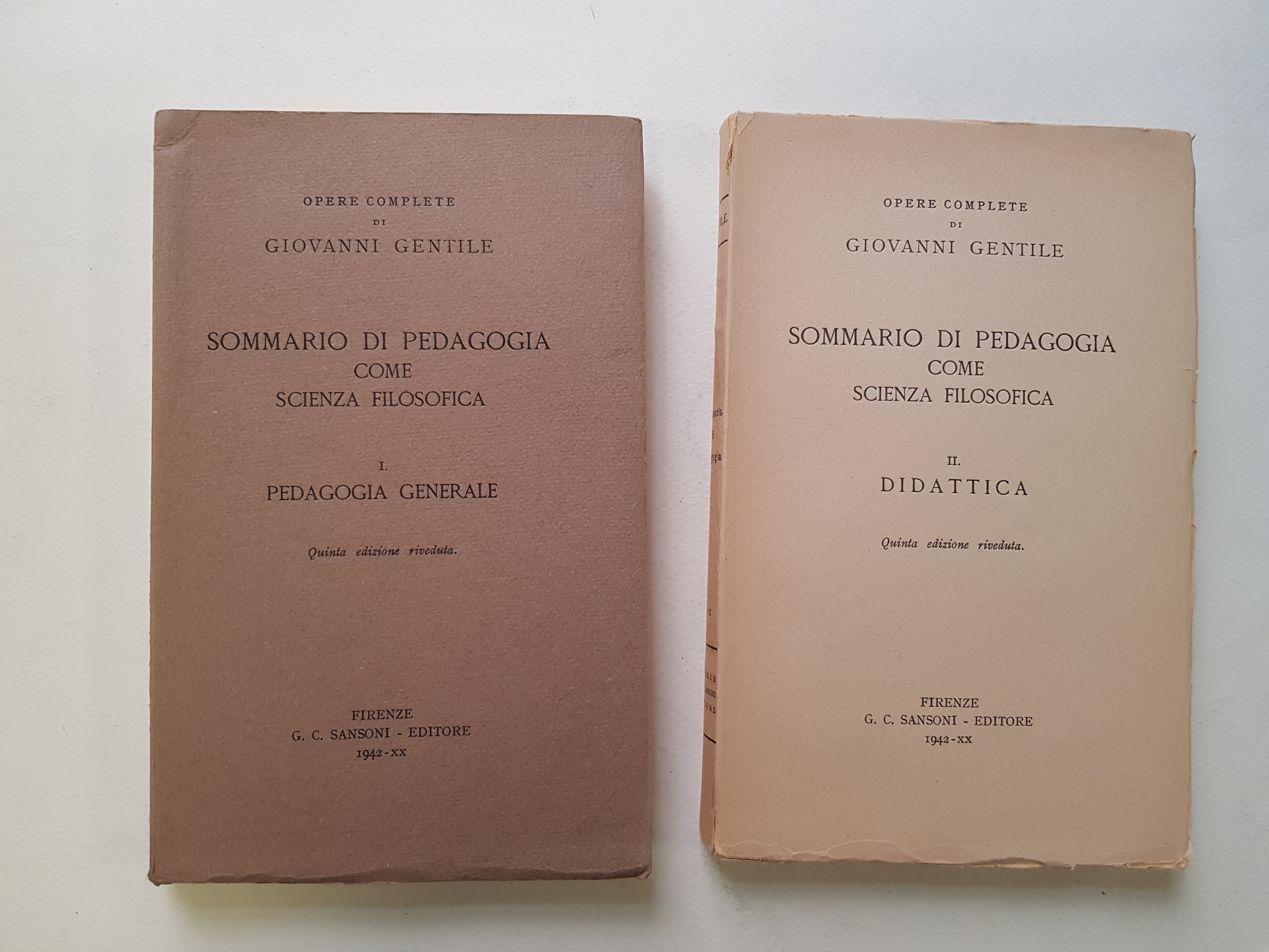 Sommario di pedagogia come scienza filosofica. 2 voll. Vol.1. Pedagogia …