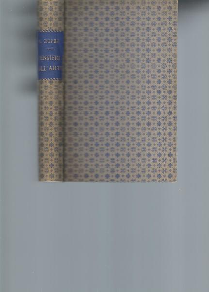 PENSIERI SULL'ARTE E RICORDI AUTOBIOGRAFICI