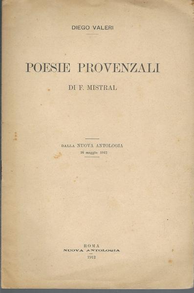 POESIE PROVENZALI DI F. MISTRAL