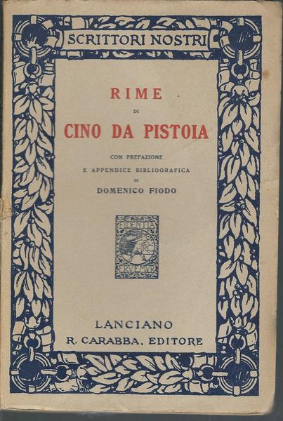 RIME DI CINO DA PISTOIA