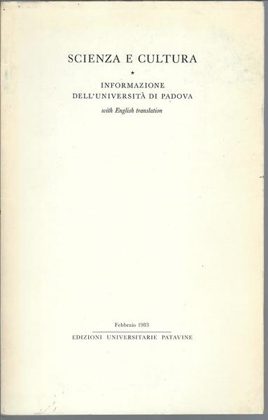 SCIENZA E CULTURA - FEBBRAIO 1983